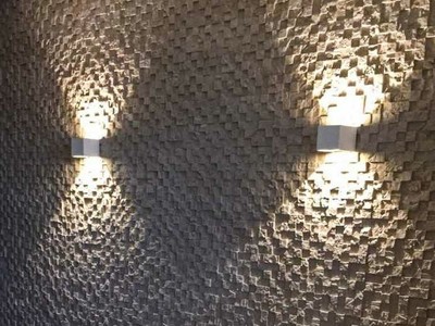 3d мозаика Холодный беж в отделке прихожей